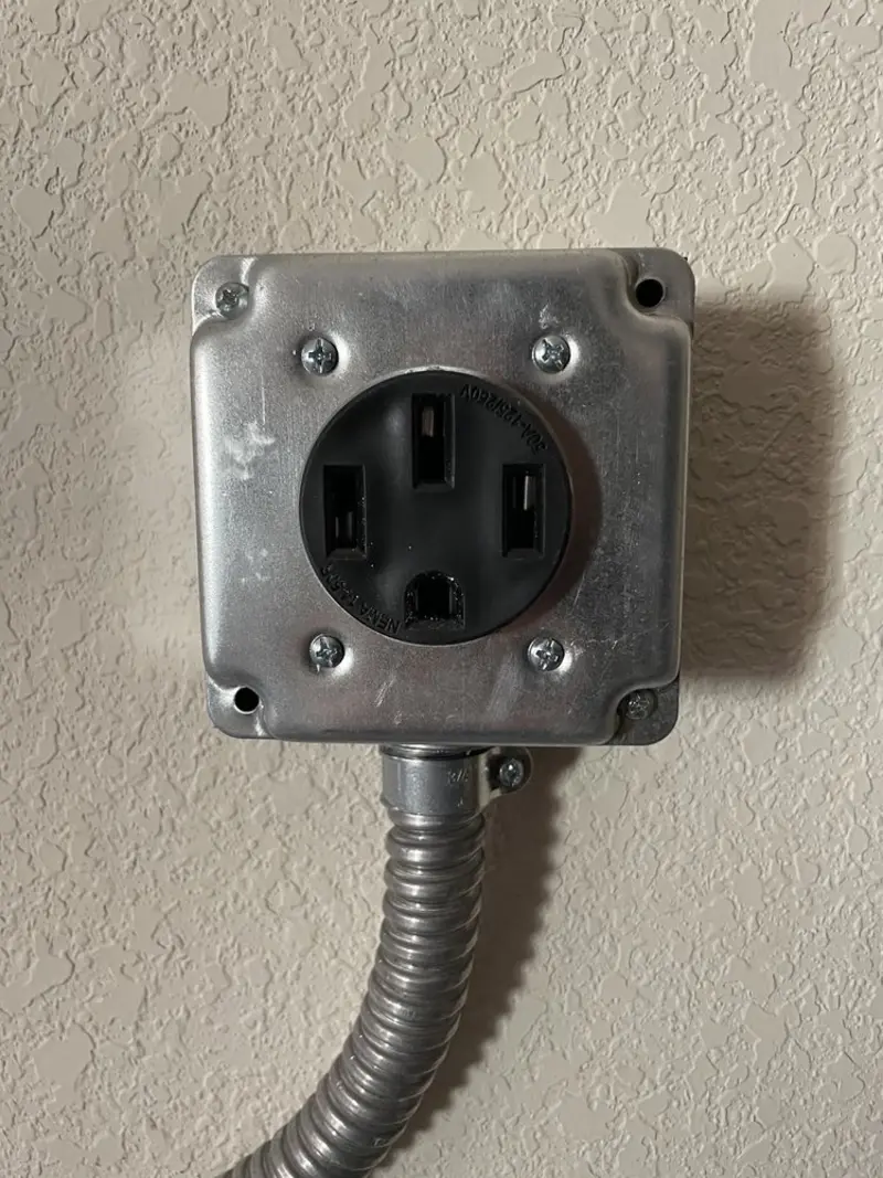 NEMA 14-50 outlet installed for Smart Home Electrical in Baden